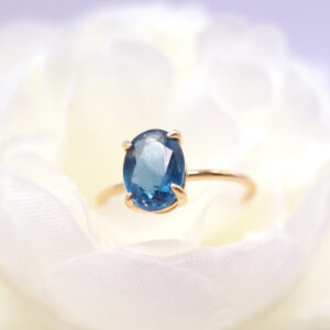 Natural Stone Ring – Indigo Blue Kyanite