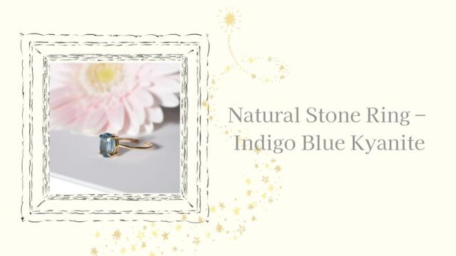 Natural Stone Ring – Indigo Blue Kyanite