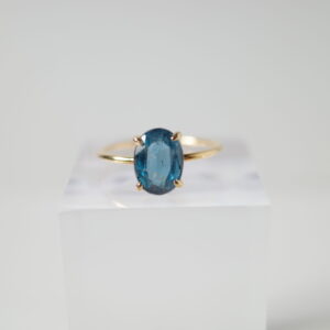 Natural Stone Ring – Indigo Blue Kyanite