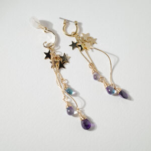 Hydrangea Drop – Purple Amethyst (Mainichi Charm Series)