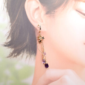 Hydrangea Drop – Purple Amethyst (Mainichi Charm Series)